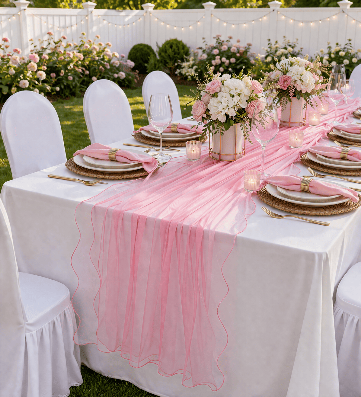 Pink Table Runners — Voile