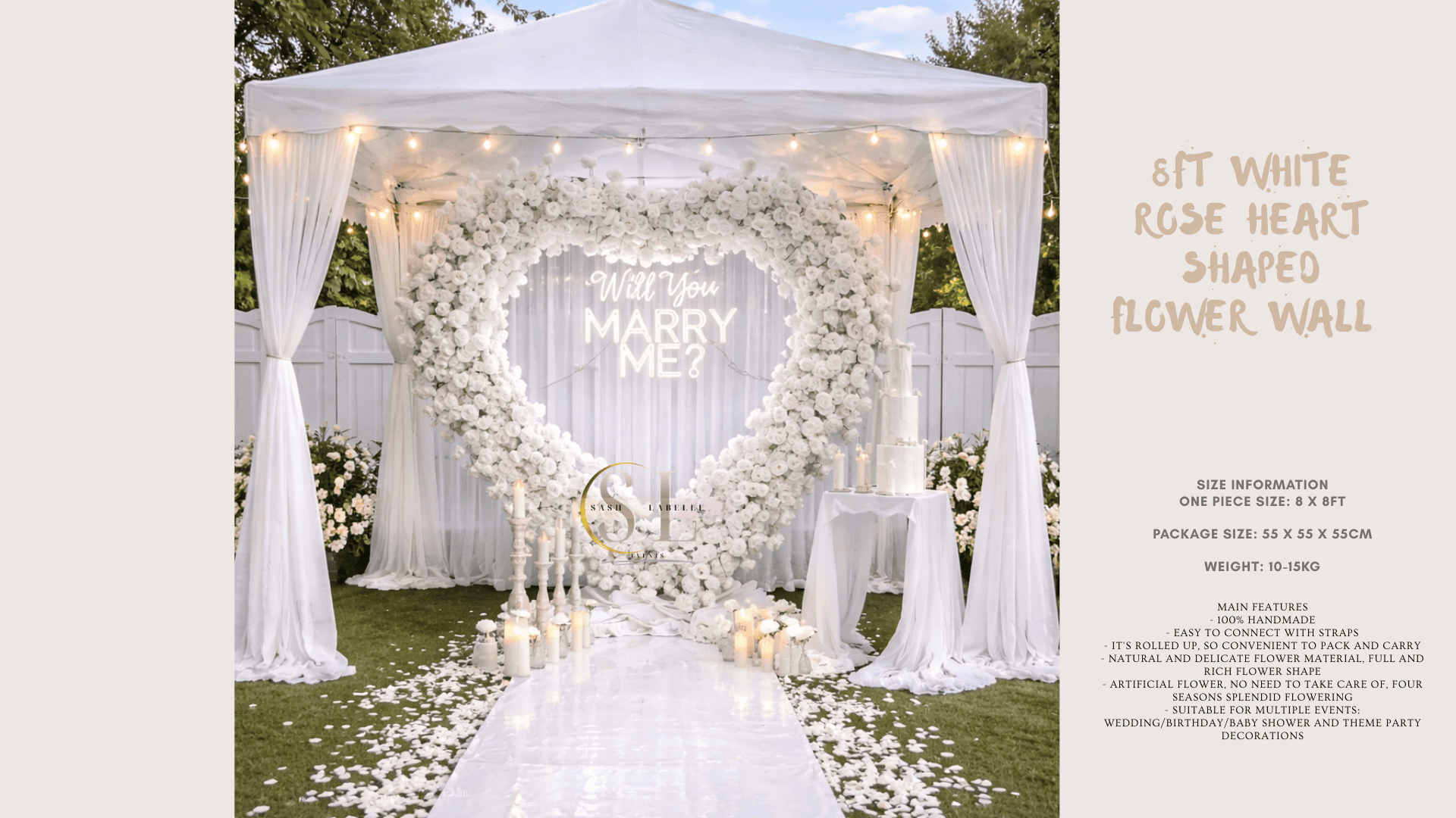 Floral Heart Arch for Rent