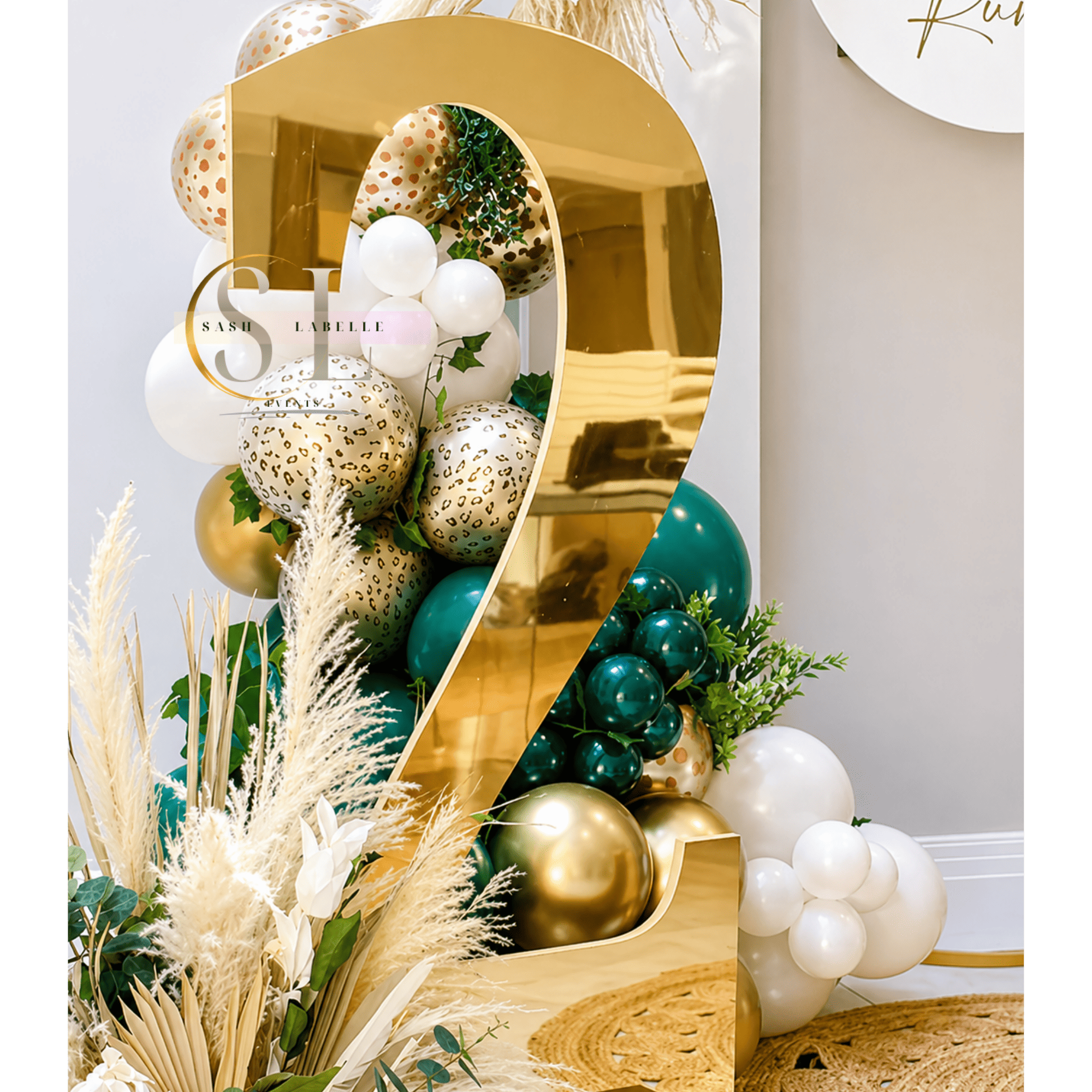 Mirror Gold Marquee Numbers