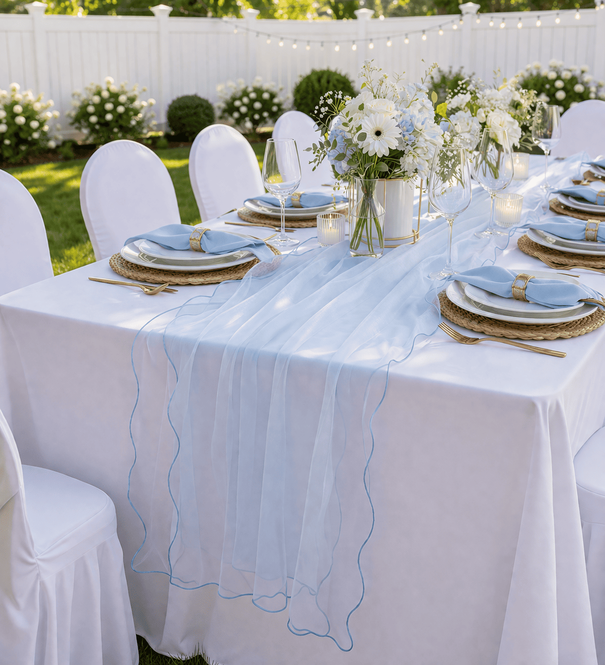 Blue Table Runners — Voile