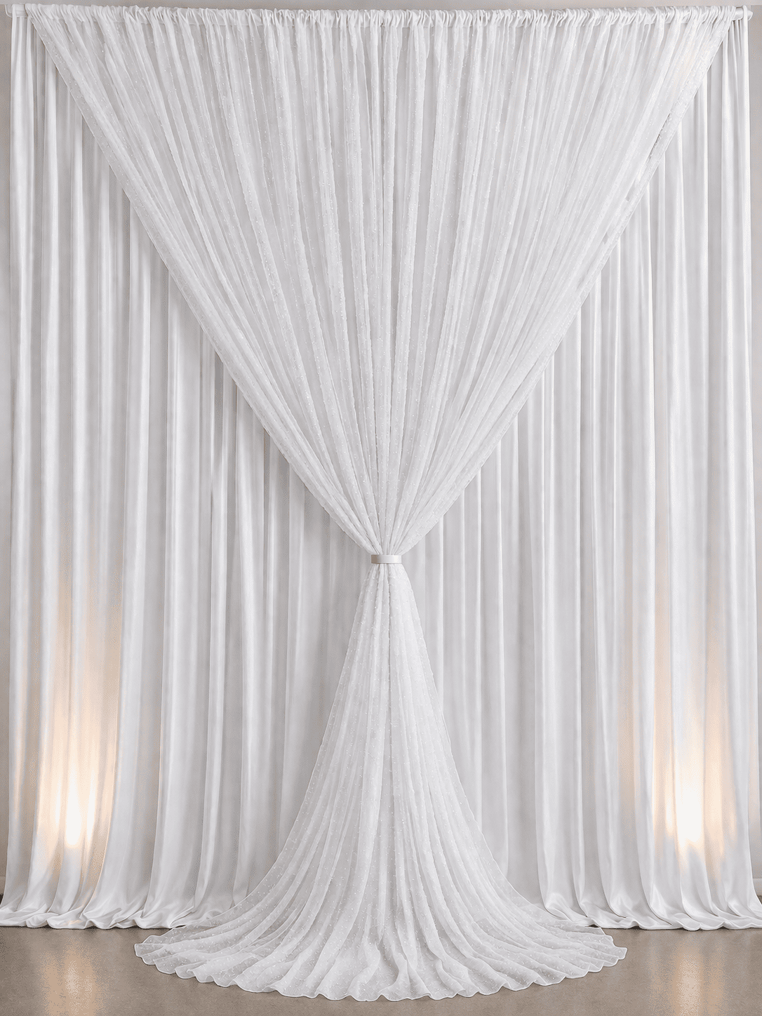 Sheer Chiffon Backdrop Drapes