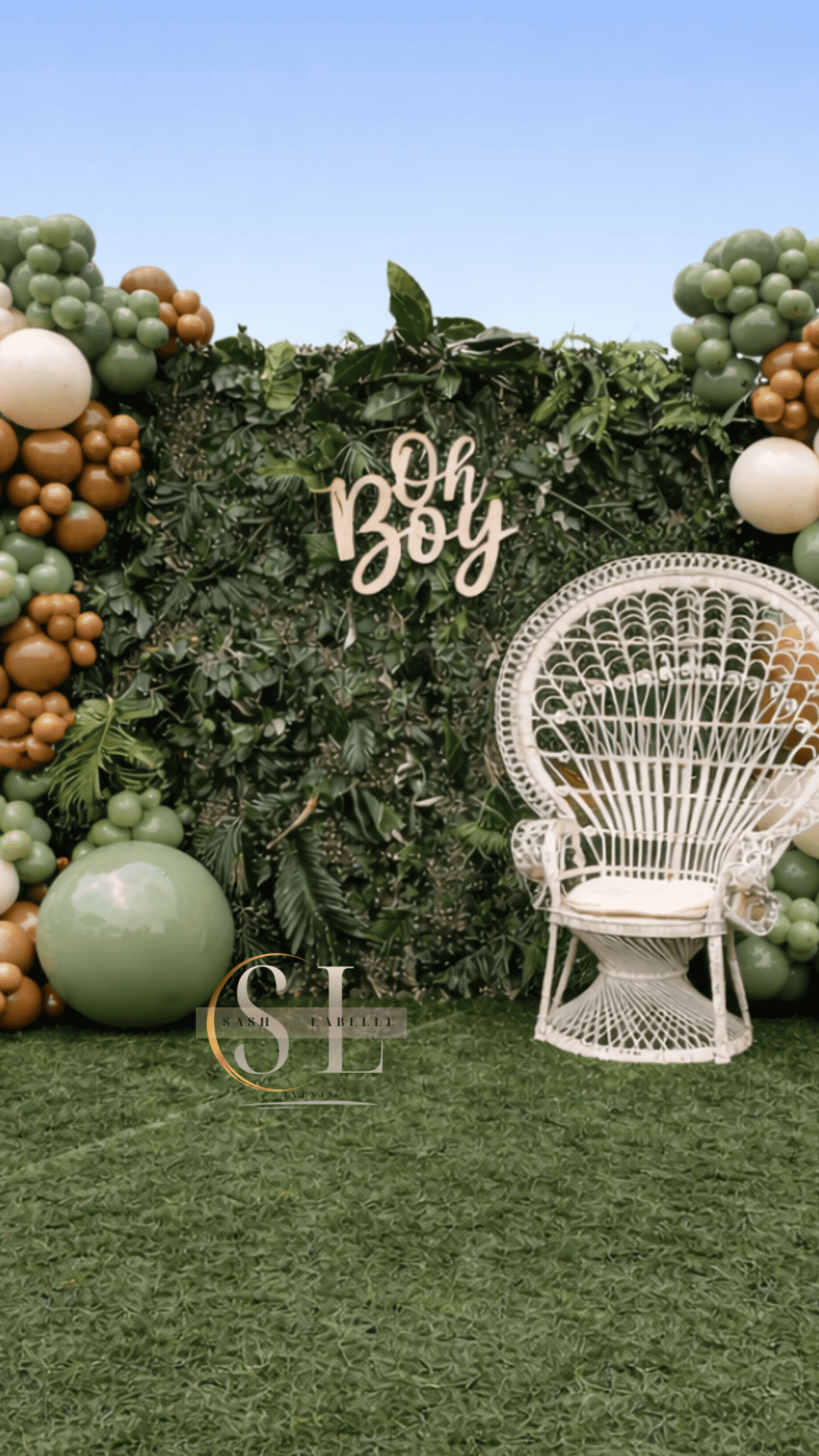 Tropical Green Flower Wall for Events
