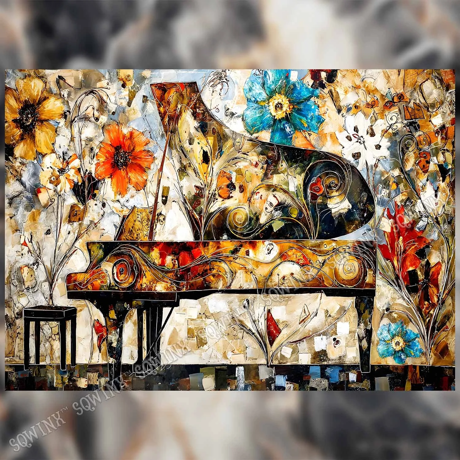 Elegant Piano Greeting Card for All Occasions | 5x7 with Envelope | Sqwinx™