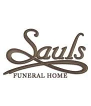 Sauls Funeral Home logo with stylized script font.