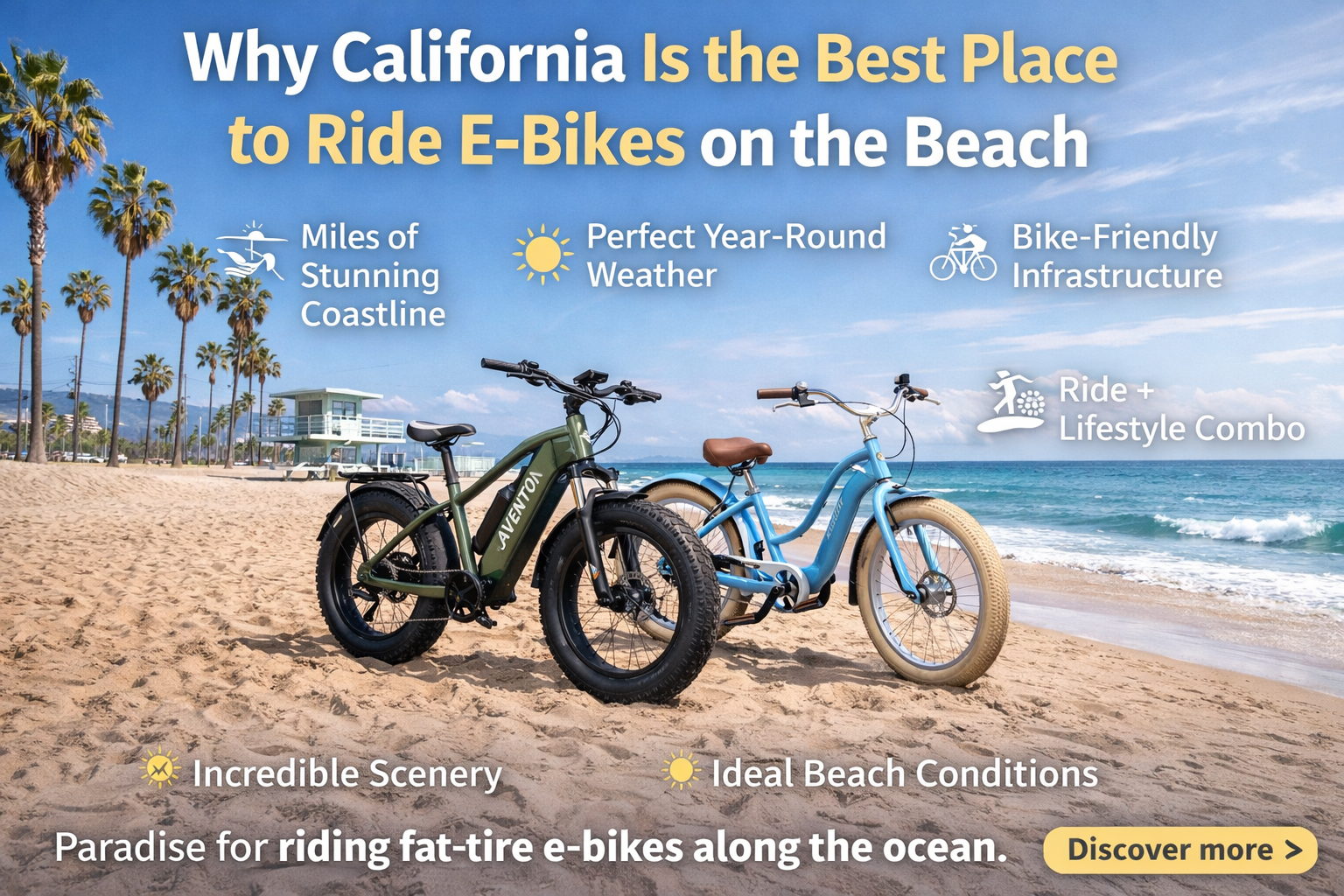 Why California Is the Best Place to Ride E-Bikes on the Beach