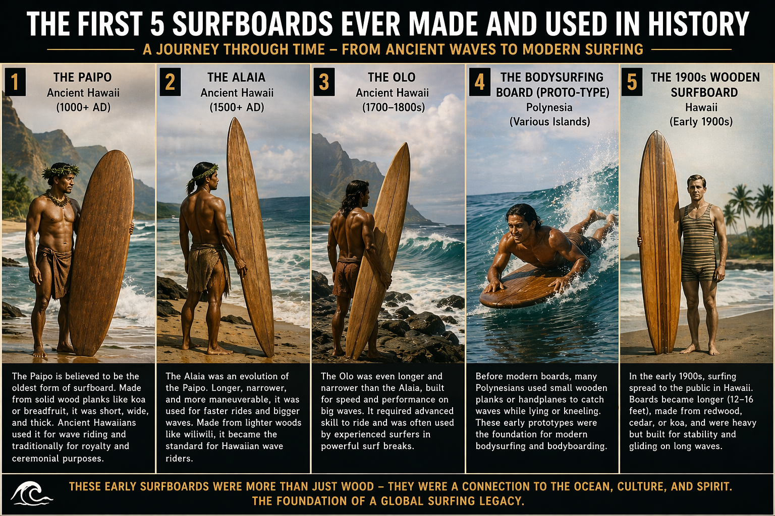 THE FIRST 5 SURFBOARDS