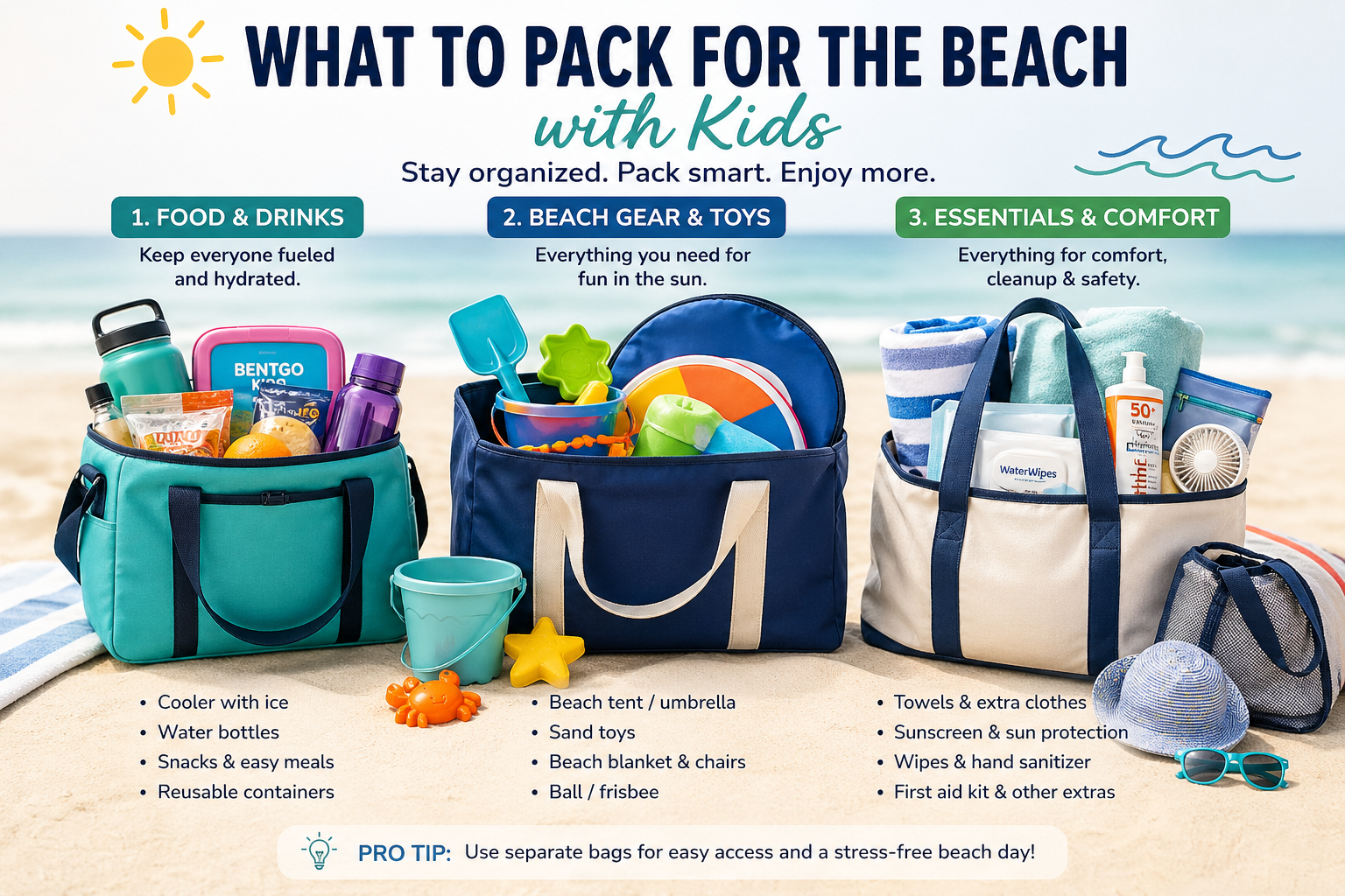 What to Pack for the Beach with Kids (Stress-Free Family Beach Day Guide)