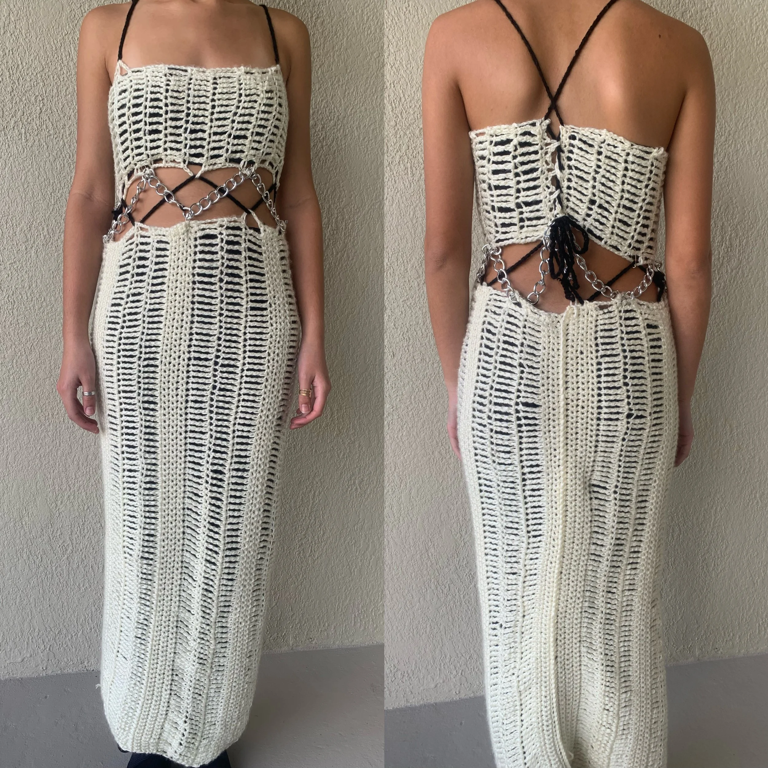 Crochet two-piece dress