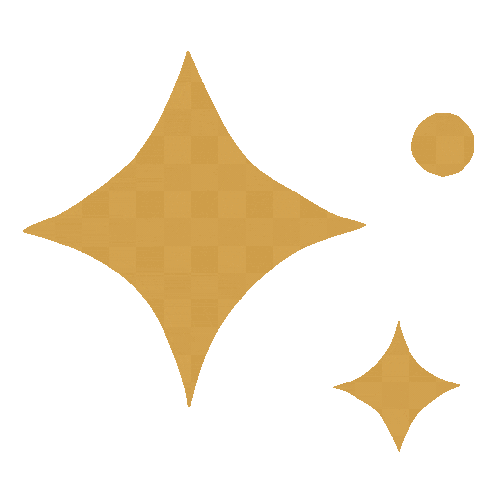 Gold abstract background with shiny star and circle shapes.