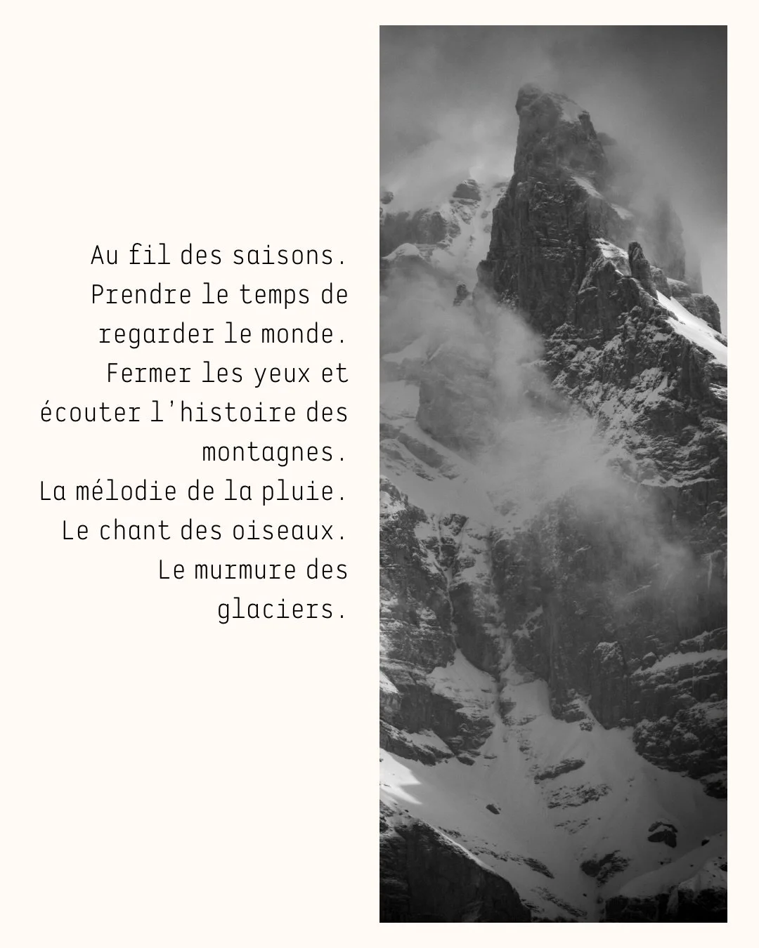 🌱 &Ecirc;tre dehors et s&rsquo;&eacute;merveiller, &agrave; toutes les saisons, par tous les temps. 
.
Apprendre sans cesse ce que nous racontent les montagnes, les for&ecirc;ts et les rivi&egrave;res. Et raconter ces histoires &agrave; sa mani&egra