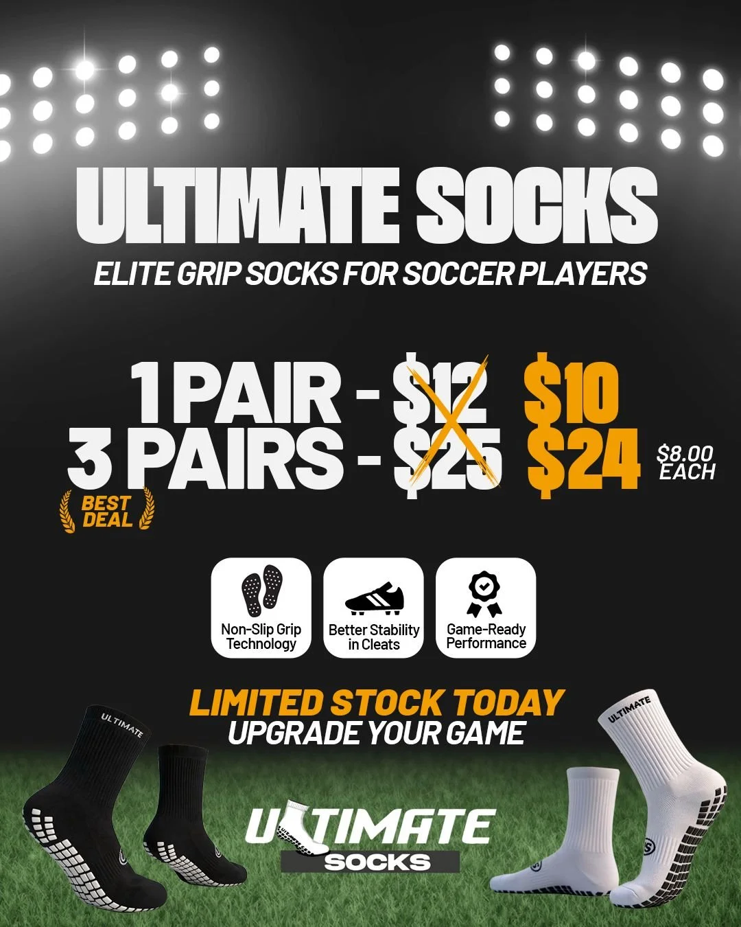 1 Pair Non-Slip Socks