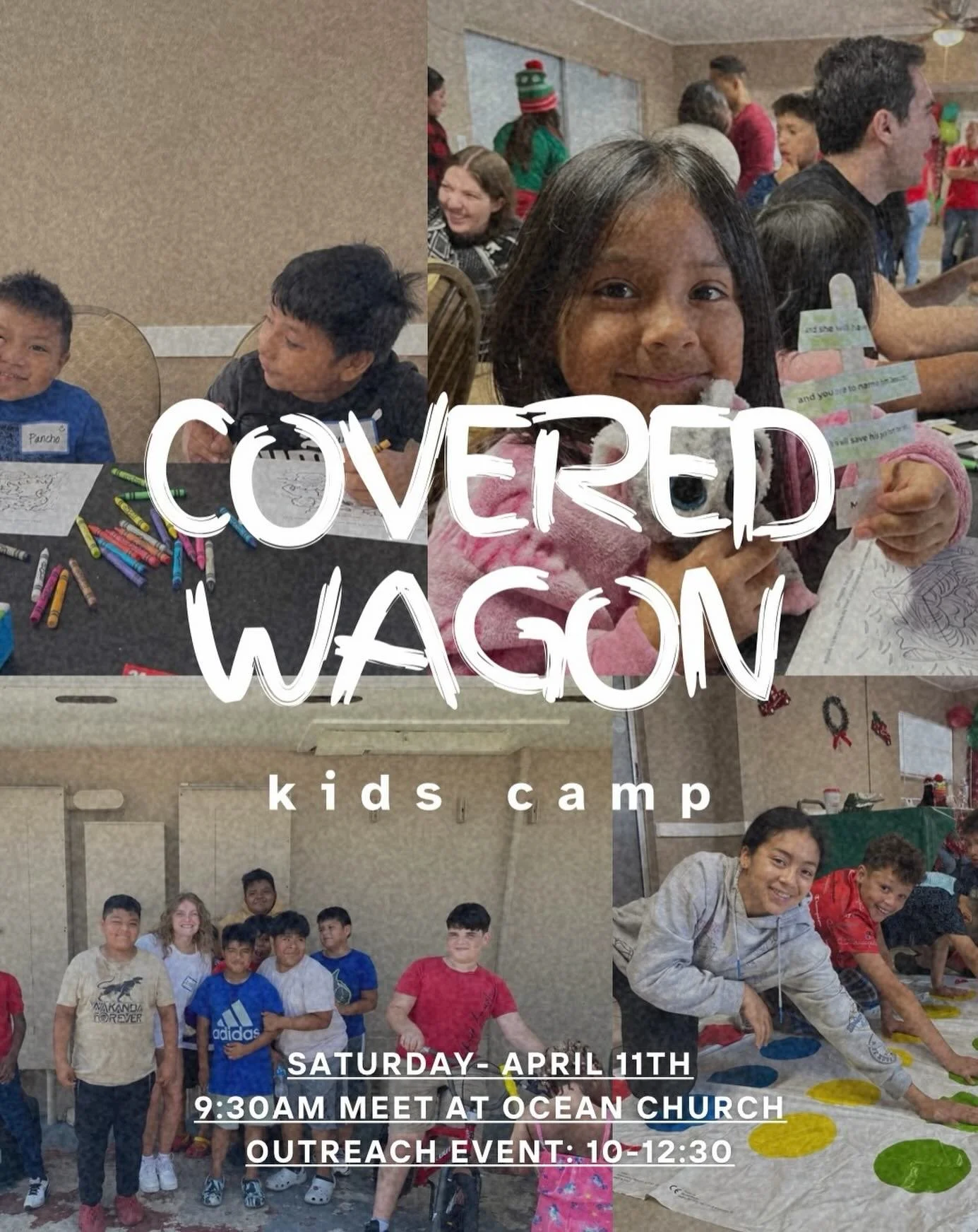 THIS SATURDAY!

If you have a heart for the kids ministry, or just love to have FUN, join us as we partner with Covered Wagon Kids Camp! Come help us share God&rsquo;s love with the amazing kids in our community. We&rsquo;re packing the morning with 