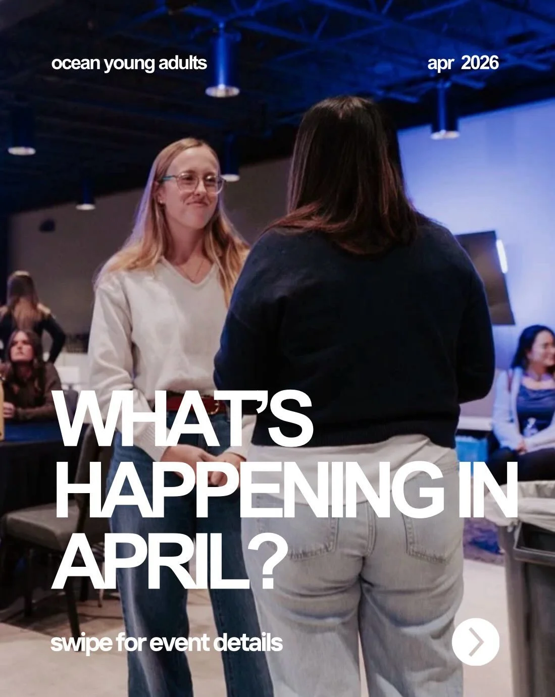APRIL EVENTS 🏒🌼
This month we have some FUN activities and events planned that we&rsquo;d love for YOU to join!

> Everblades Hockey Game | April 10th
> Covered Wagon Kids Camp | April 11th
> Sunday Lunch | April 26th
> YA Gathering | A