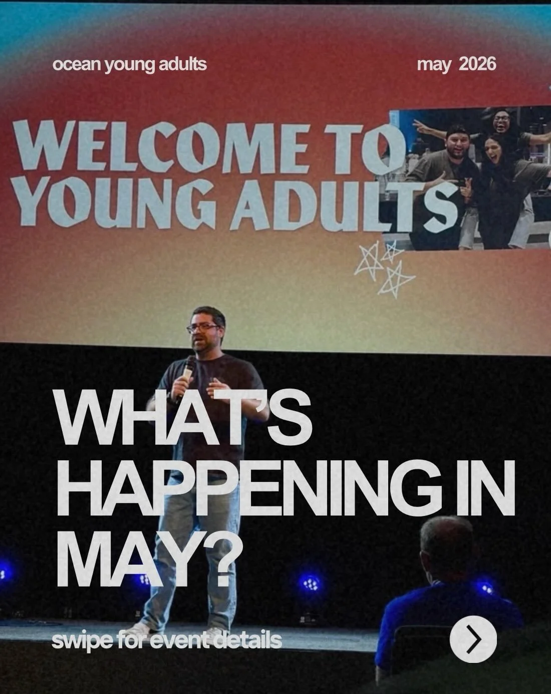 MAY EVENTS 🌼📖
Here&rsquo;s a look at what is in store for this month! Our next Ocean Church Worship Night is right around the corner and we would LOVE for you to be a part of it. Join us at these events and let&rsquo;s gather in community! 

&bull;
