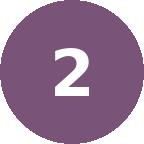 Purple circle with white number two in the center