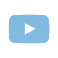 YouTube logo with a blue play button icon.