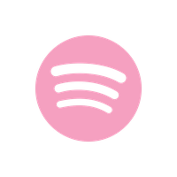 Pink Spotify logo icon with black background