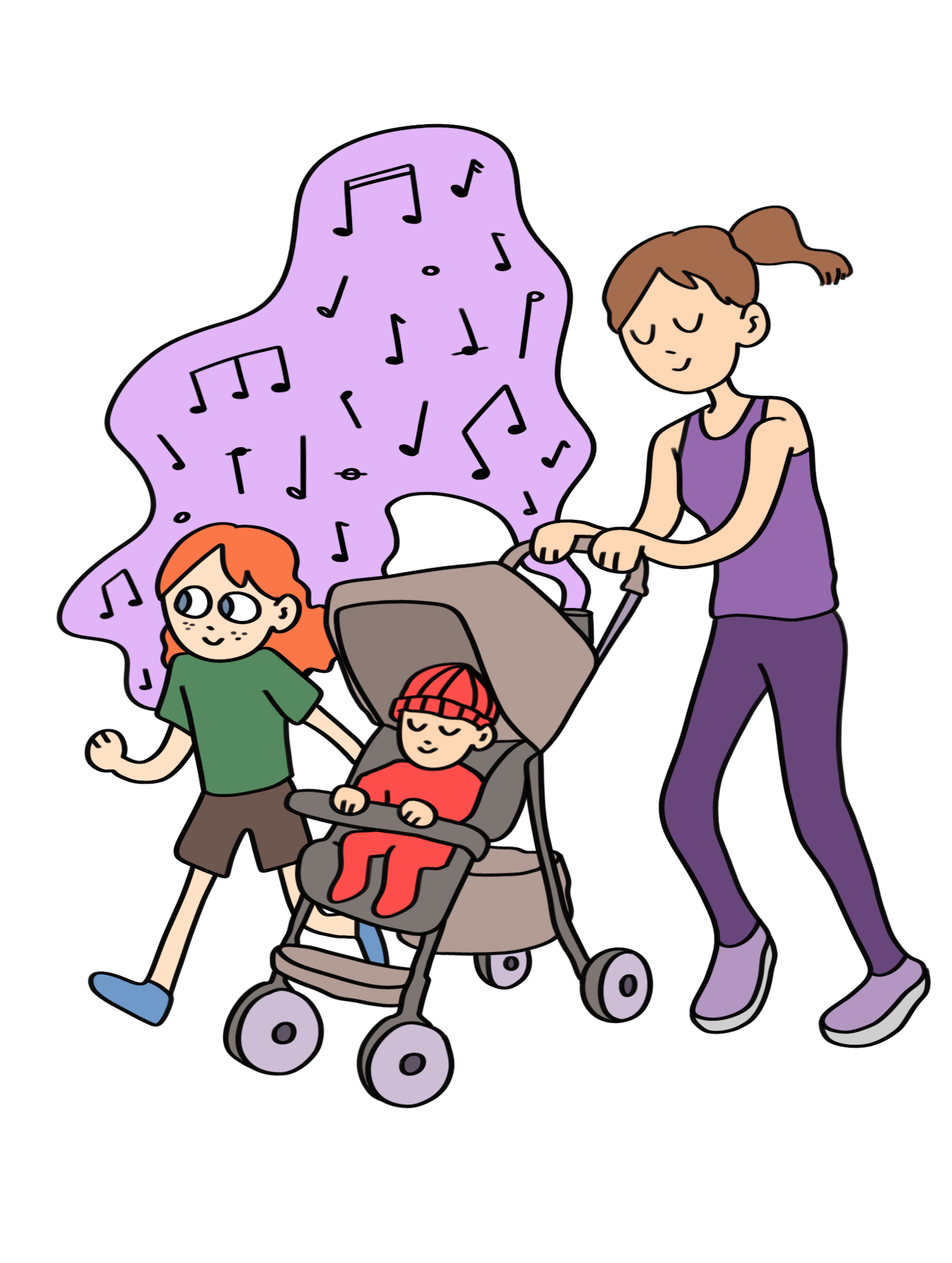 Mom and stroller