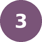 Purple circle with the number three inside.