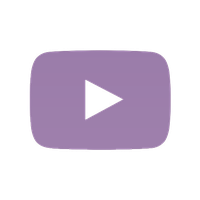 Purple YouTube play button icon
