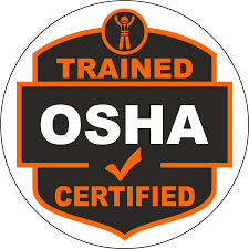 OSHA Certified badge with Trained label
