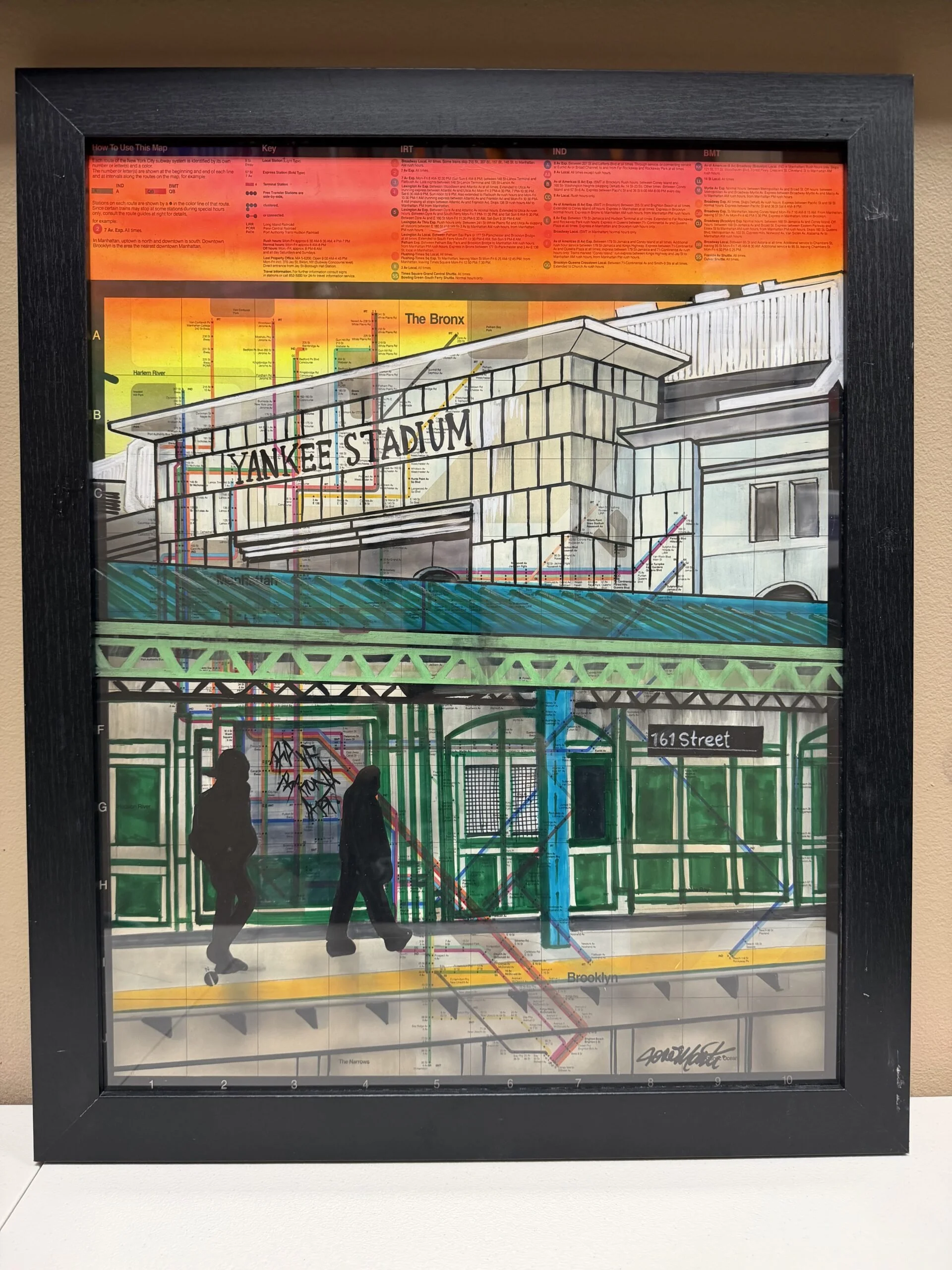 Jose Marti, American Pastime, mixed media, 16″X20″, $1200