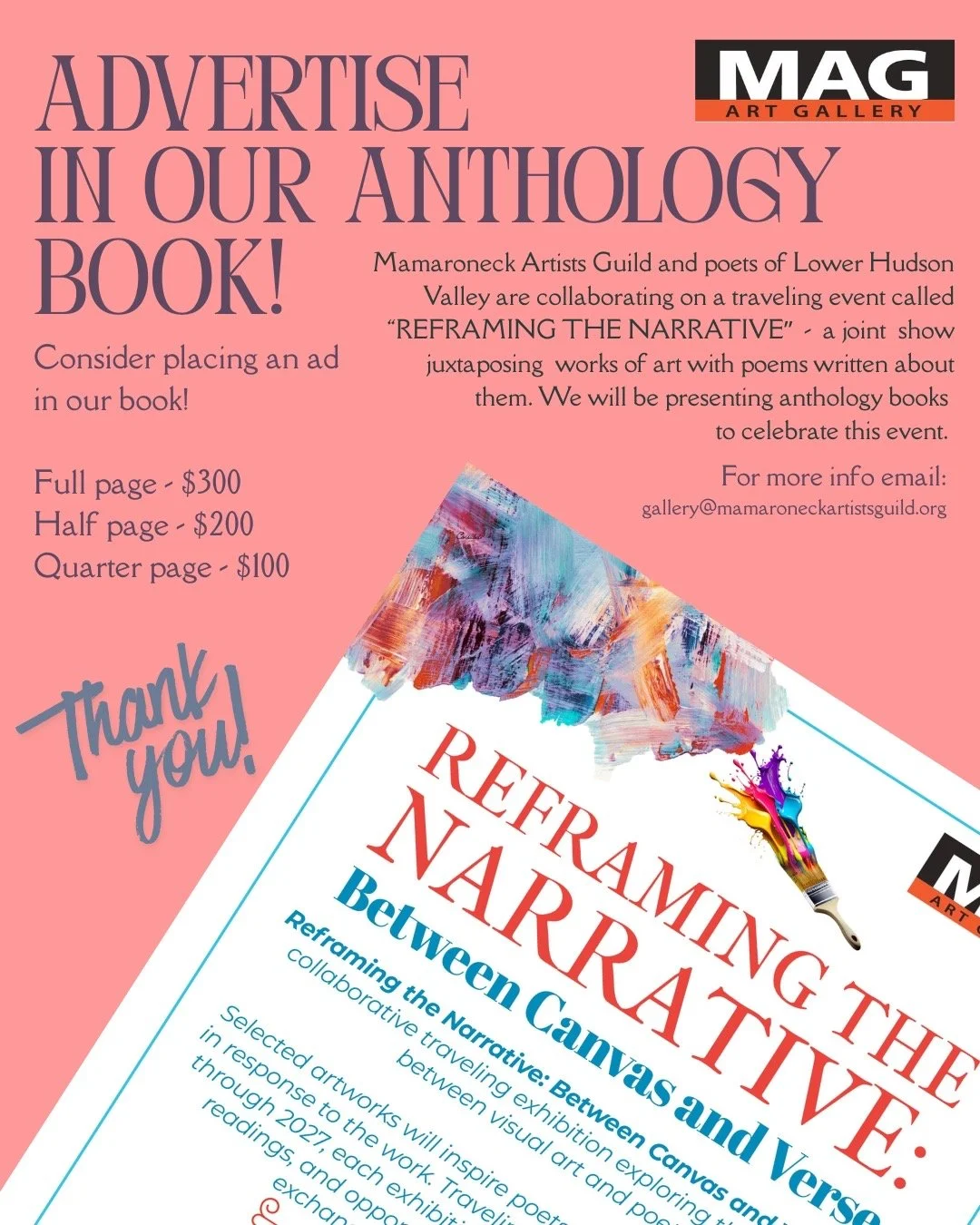 Advertise In Our Anthology Book!