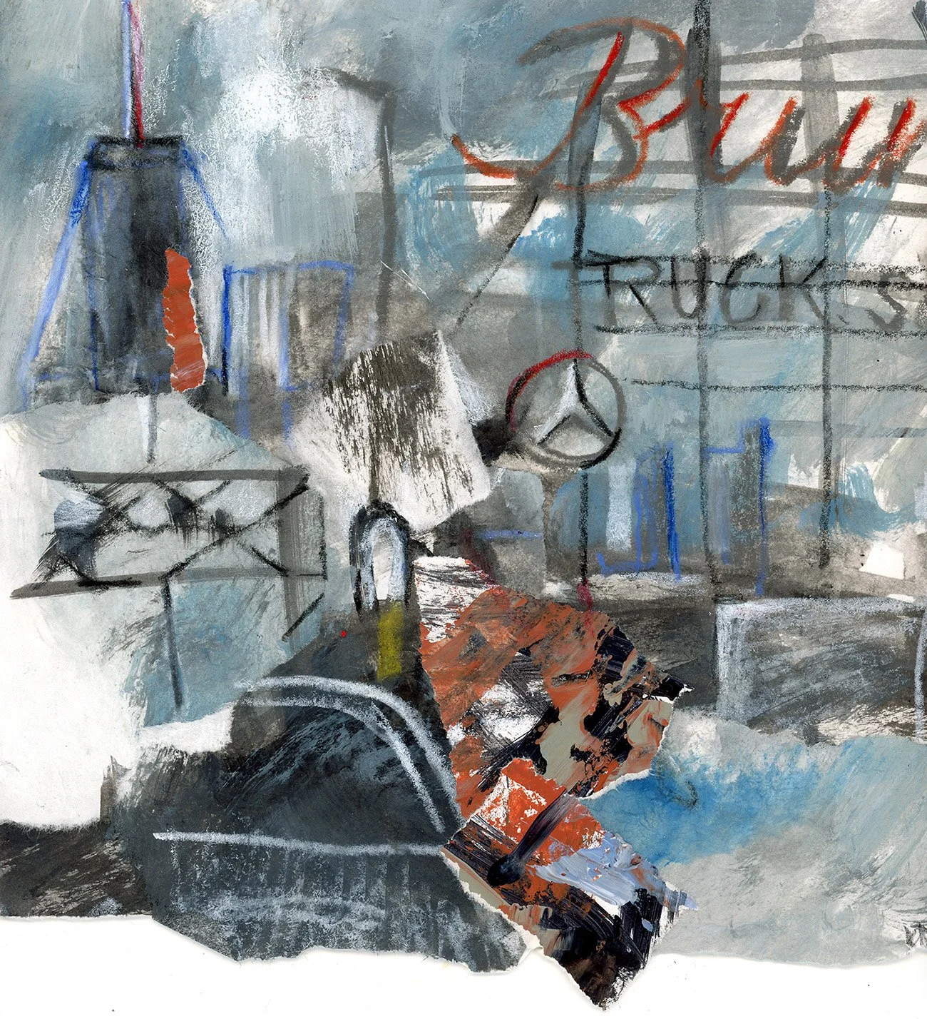 Irina Lubenskaya, Rain on BQE, Mixed media, 9″x9″, $230.jpg