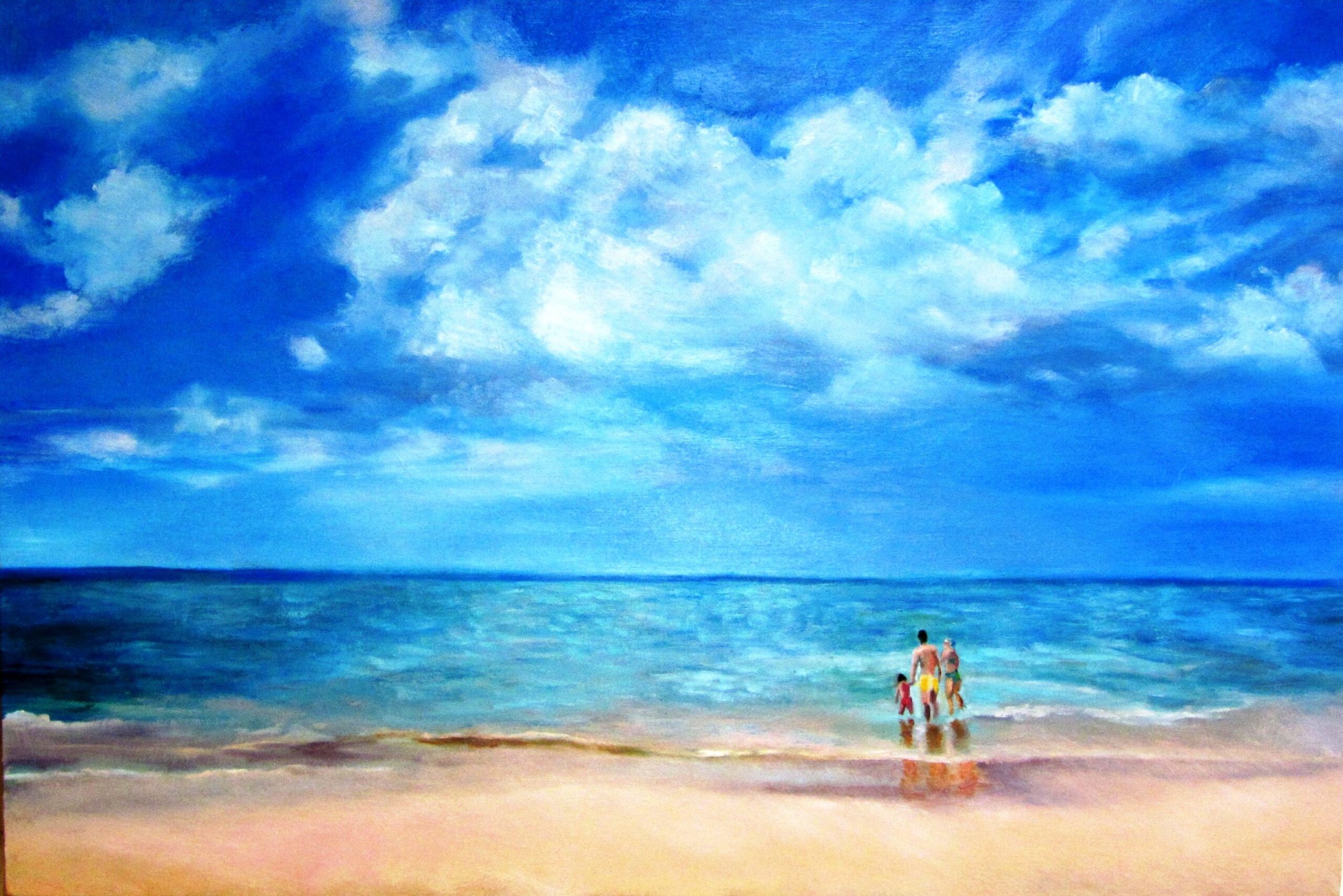 Sherri Paul, Family Vacation, oil, 24″x36″, $1,200