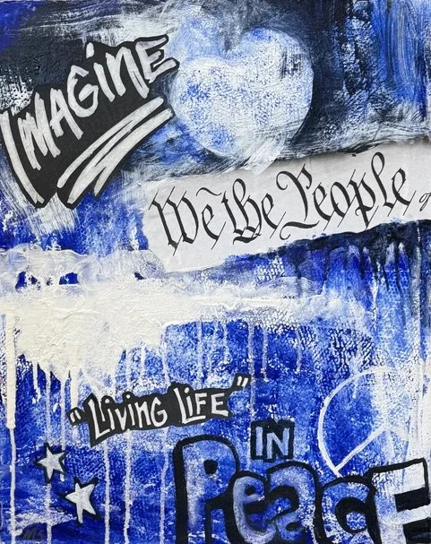 Marion Schneider, Graffiti, Acrylic, 16″x20″, $2,200