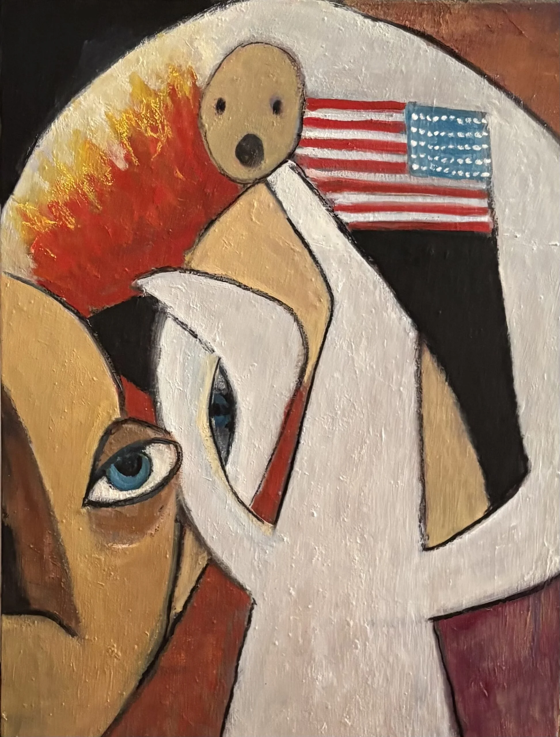 Anna Feld, Voiceless II, oil, 30″x40″, $800
