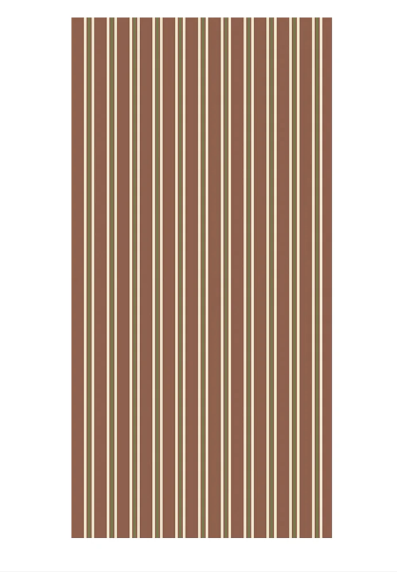 The Isabelle Tablecloth — Chestnut Stripe