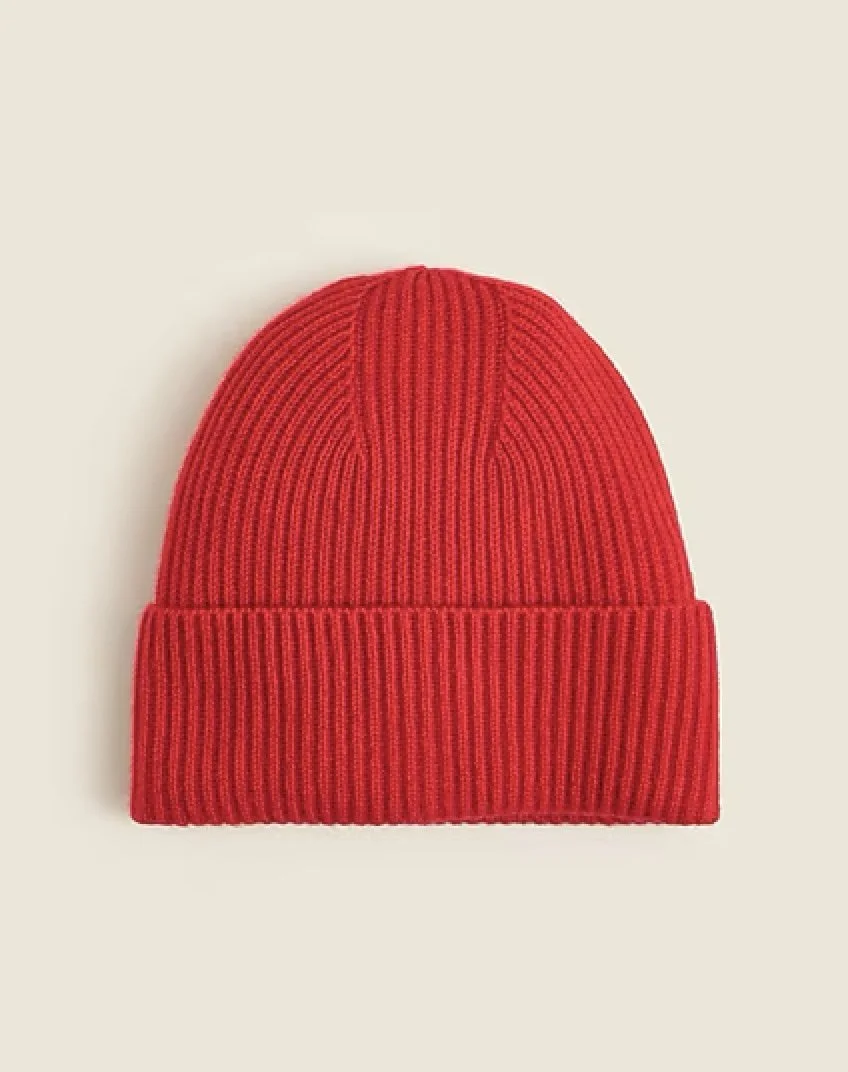 J.Crew Ribbed Cashmere Beanie