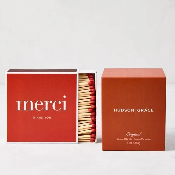 Hudson|Grace Original Scented Candle &amp; Matches Set