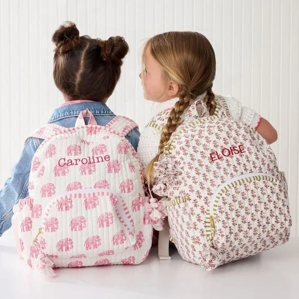 M&amp;G Block Print Quilted Backpack