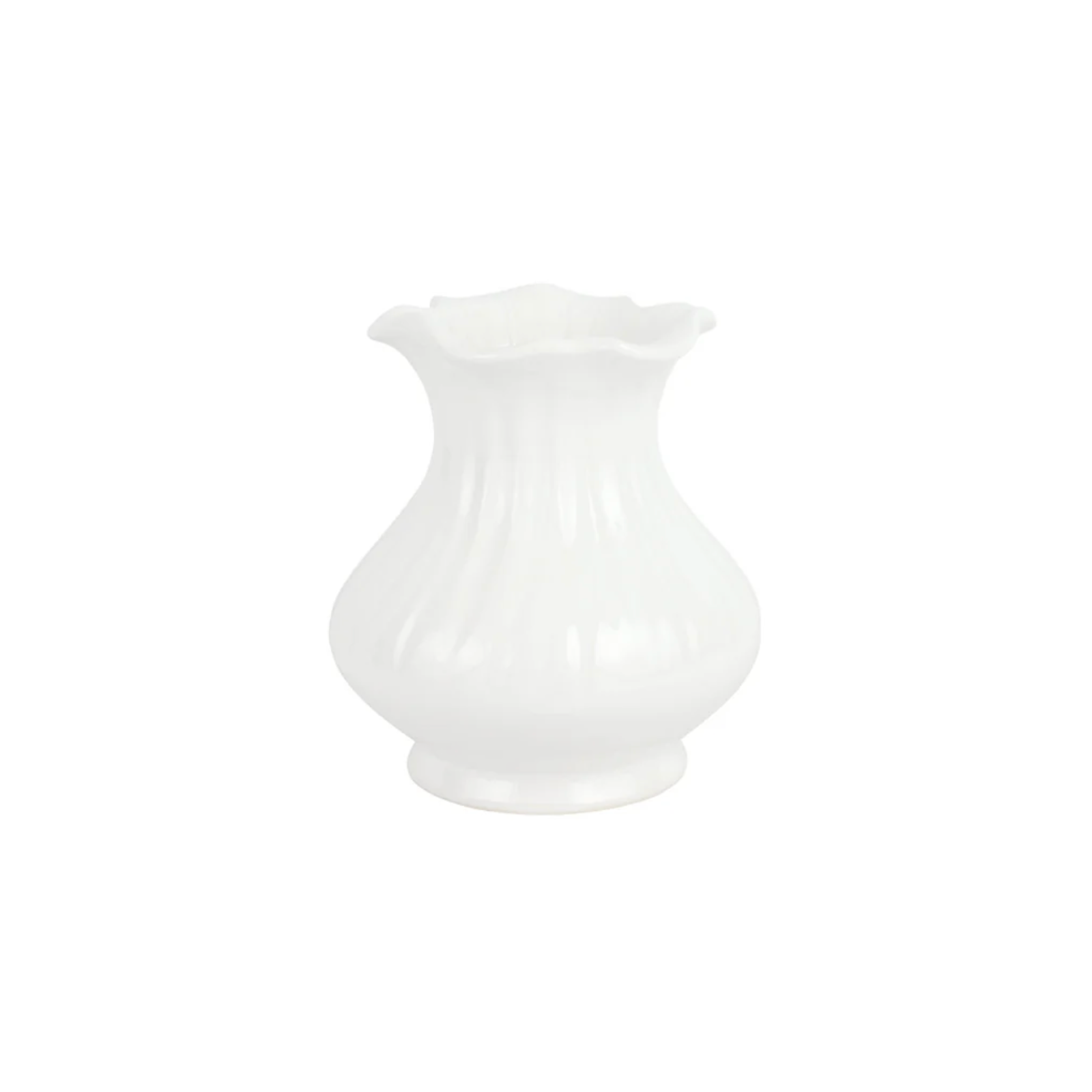 White Short Vase