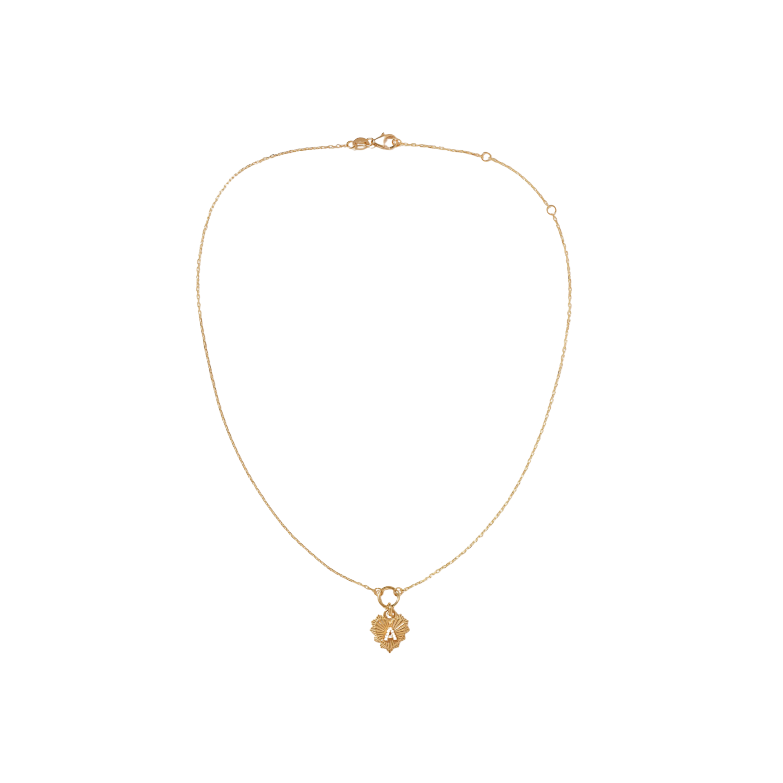 Initial 18-karat Gold Diamond Necklace