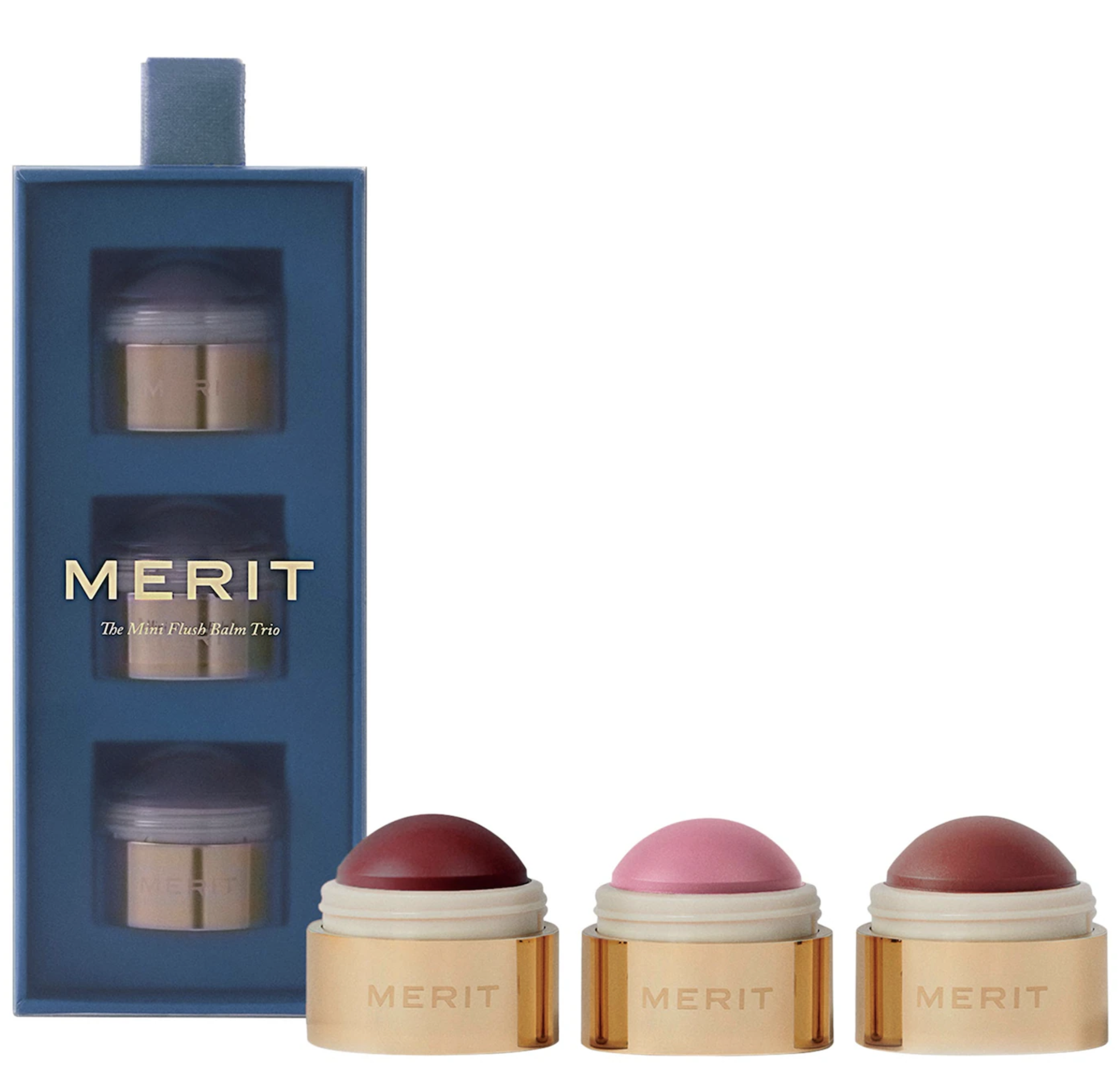 Merit Mini Flush Balm Cream Blush Trio Set
