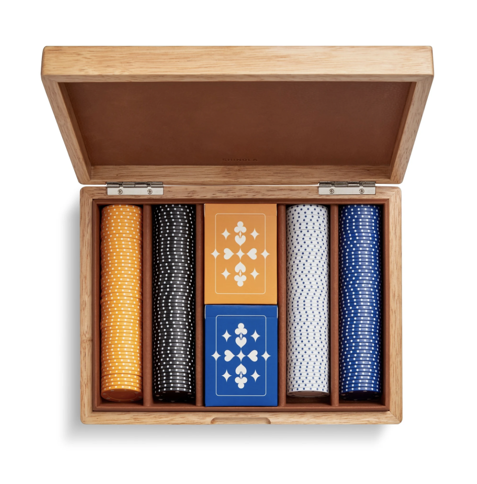 Shinola Lacquered Wood Poker Set