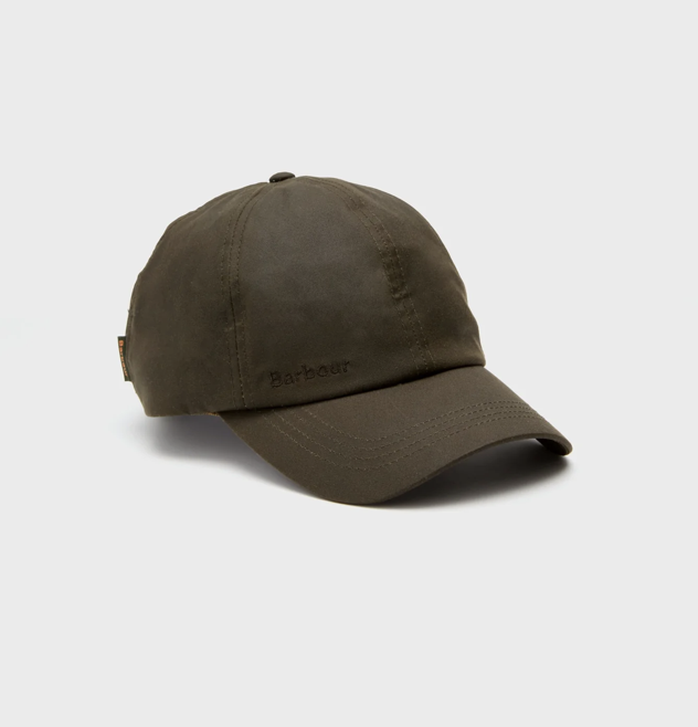 Barbour Olive Wax Sports Cap