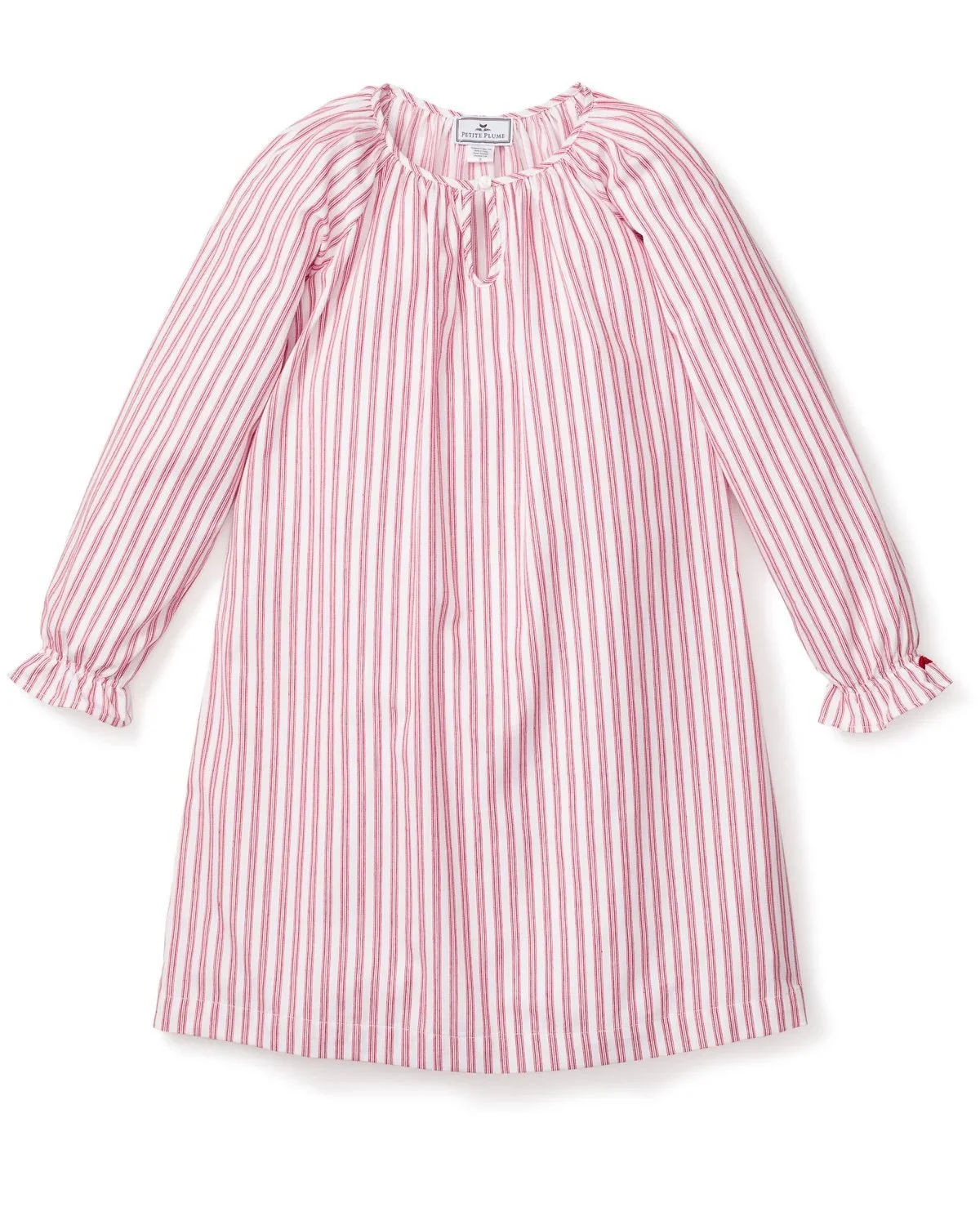 Delphine Nightgown in Antique Red Ticking