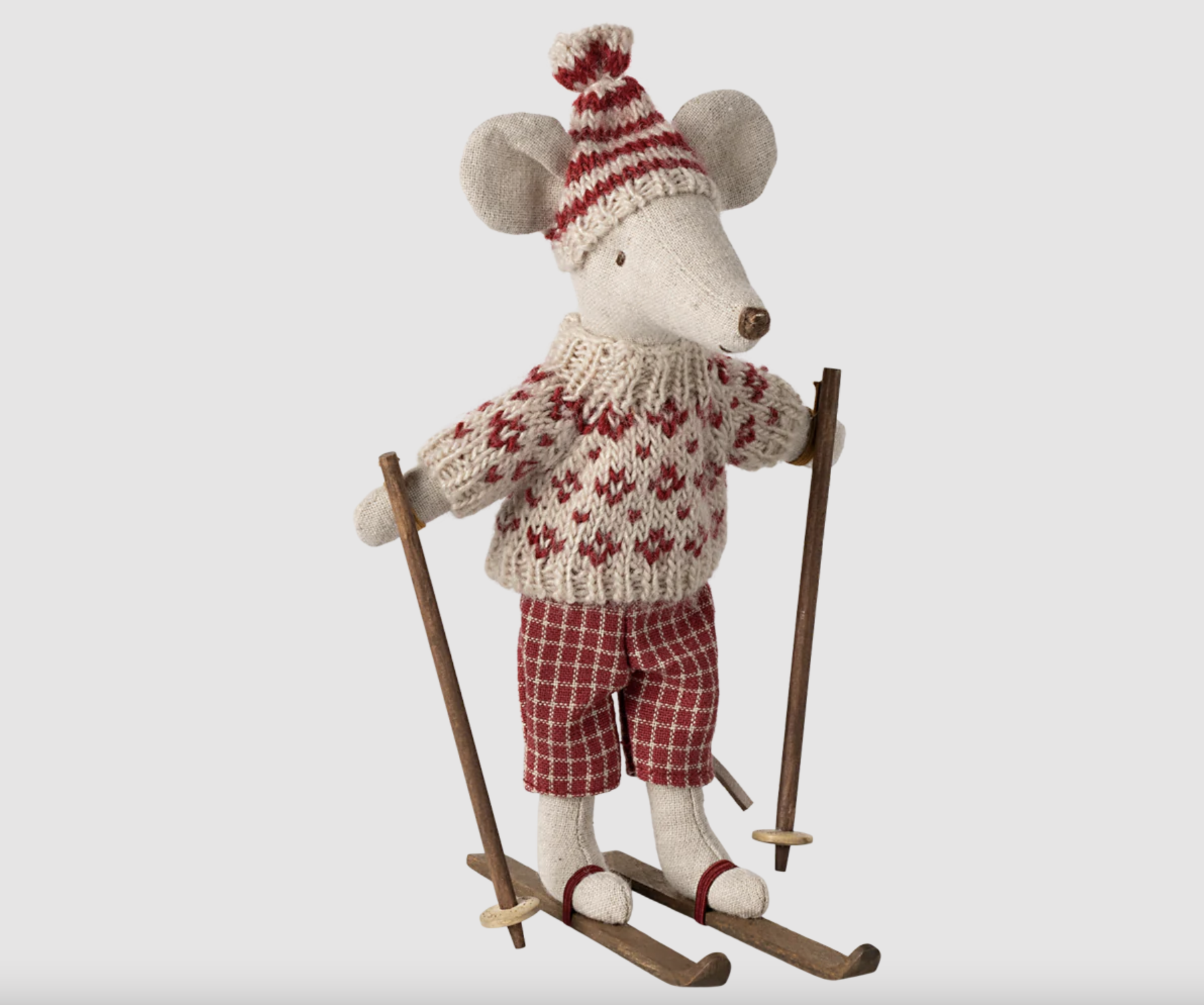 Winter mouse with ski set