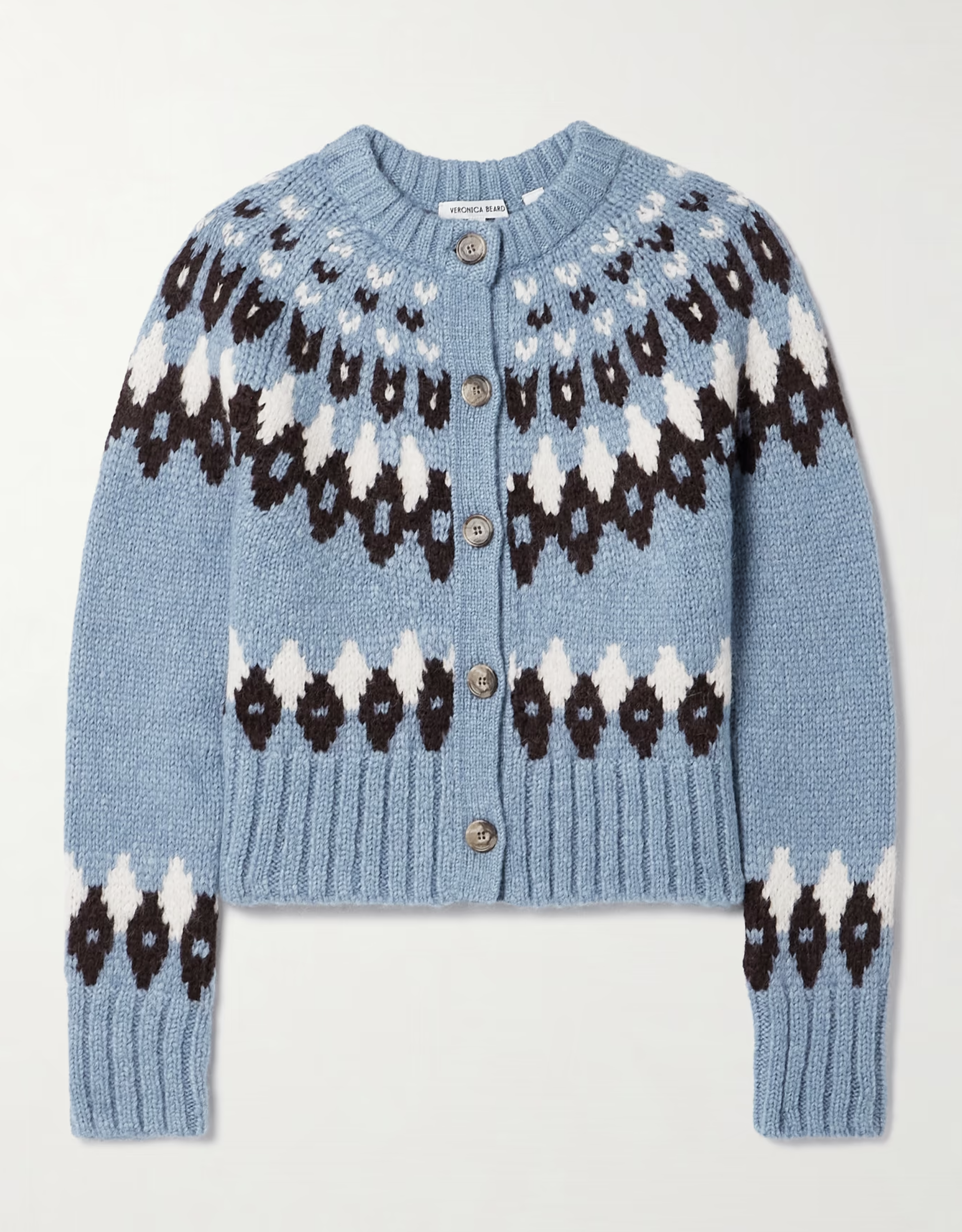 Veronica Beard Christina Fair Isle Cardigan 