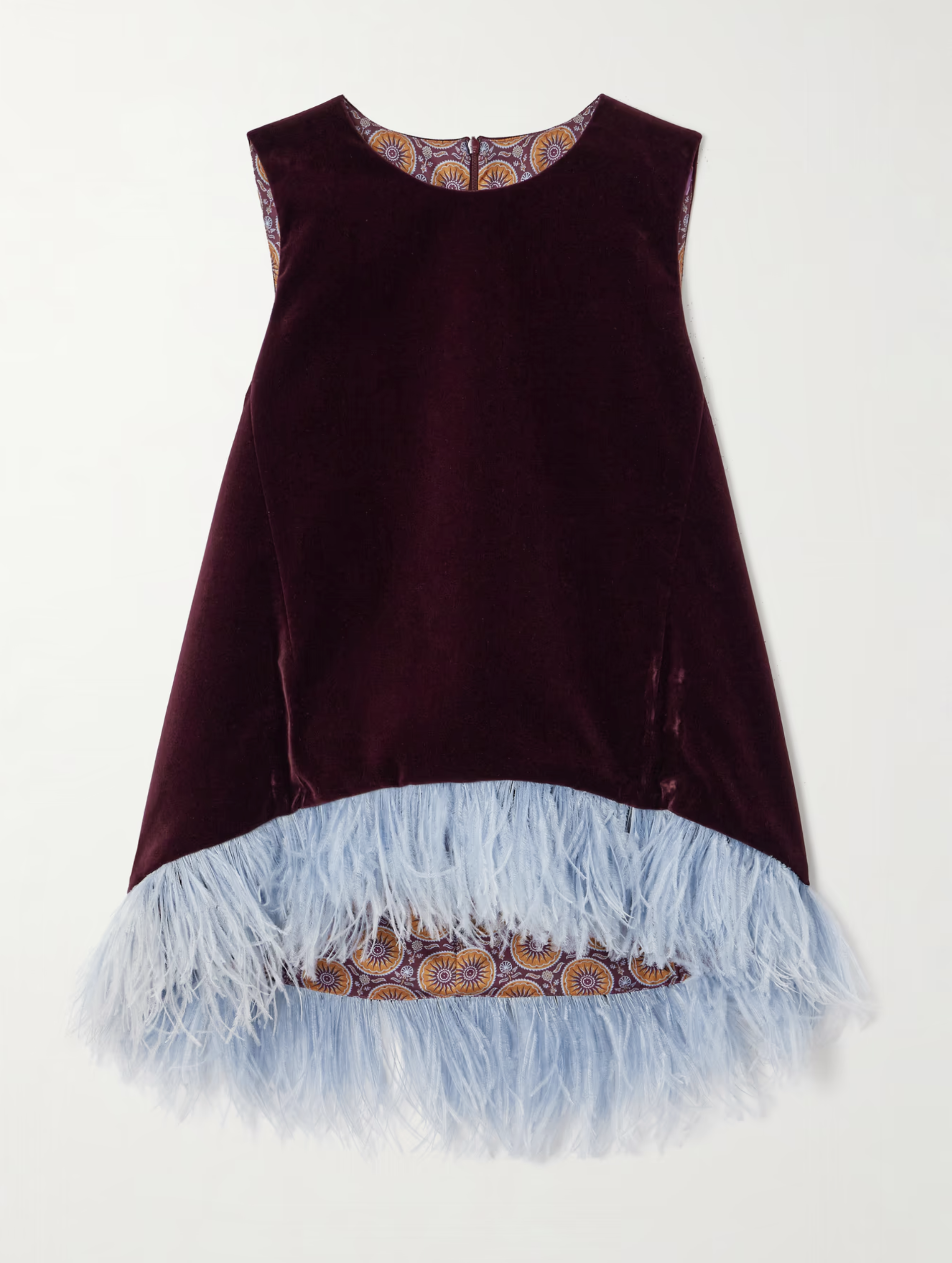 La Double J La Scala Feather-Trimmed Top