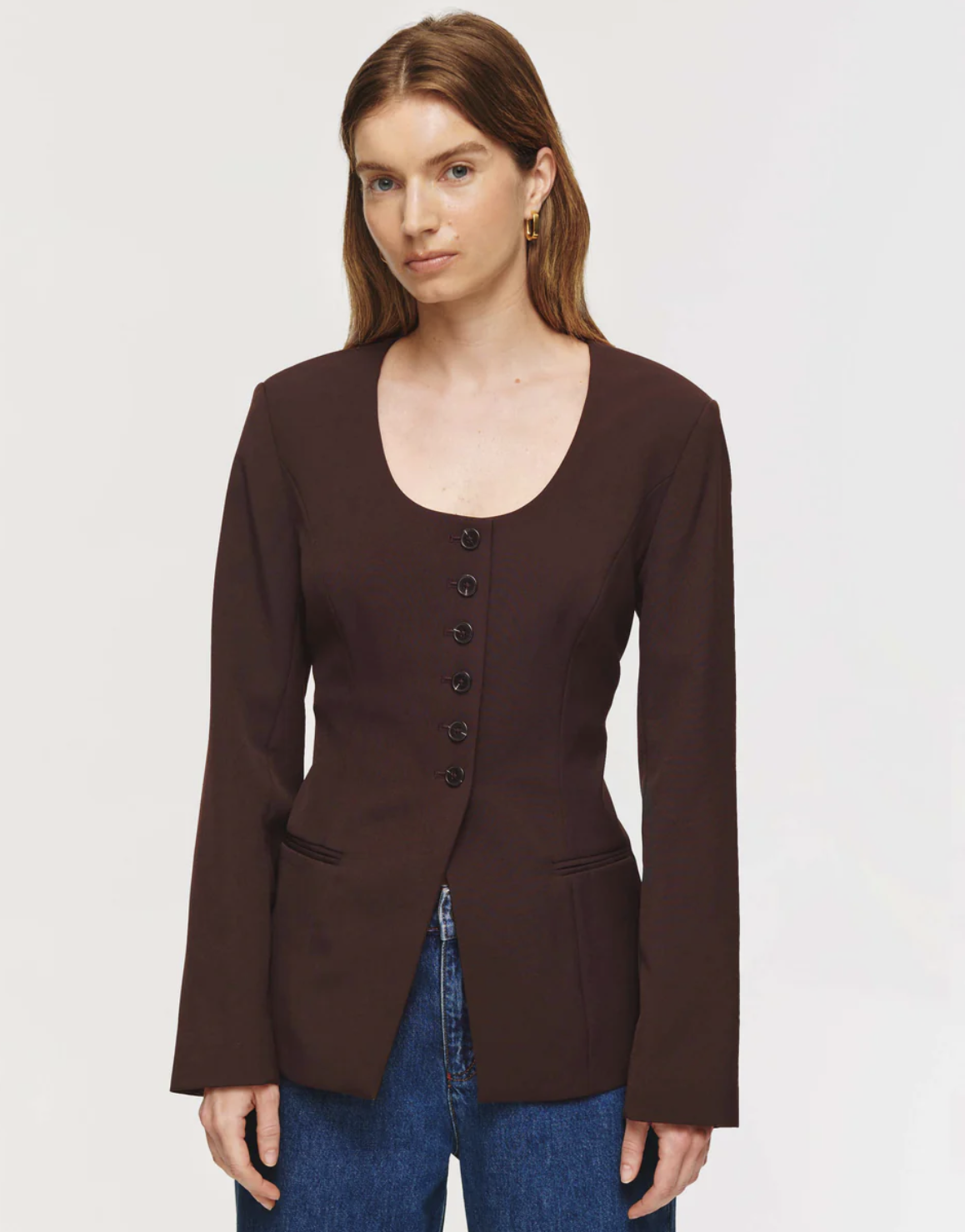 Aligne Daphne Scoop Long Waisted Blazer