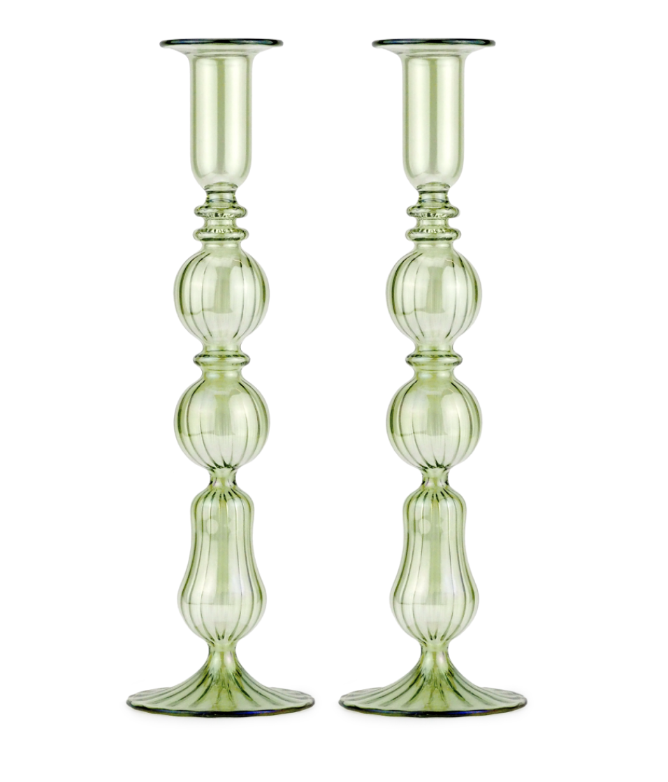 Moda Domus Tall Glass Candle Sticks
