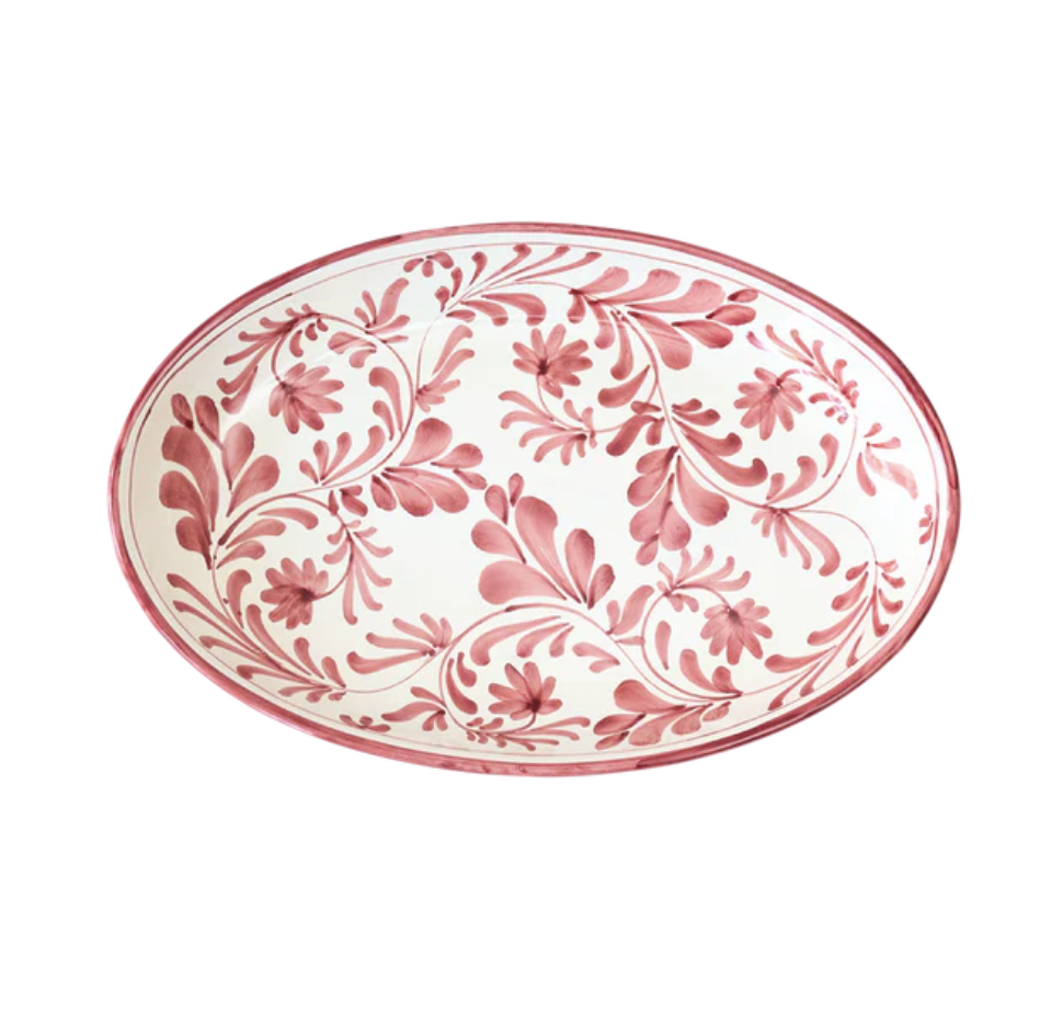Dimanche Vaisselle Fleurie Oval Platter