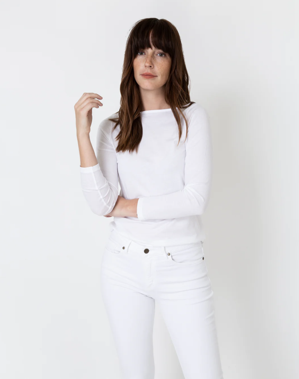 Ann Mashburn Long-Sleeved Boatneck Tee