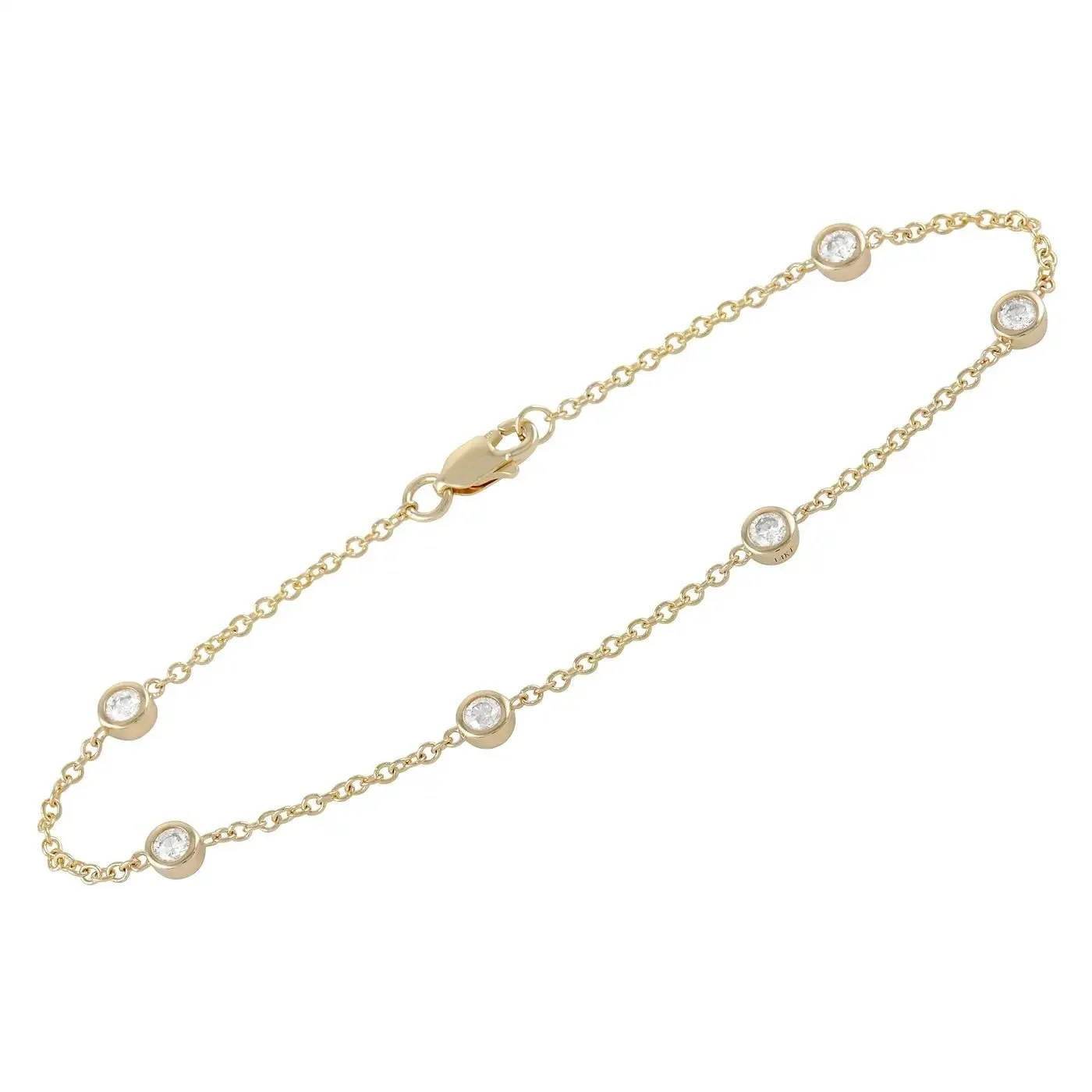 14K Yellow Gold Diamond Bracelet