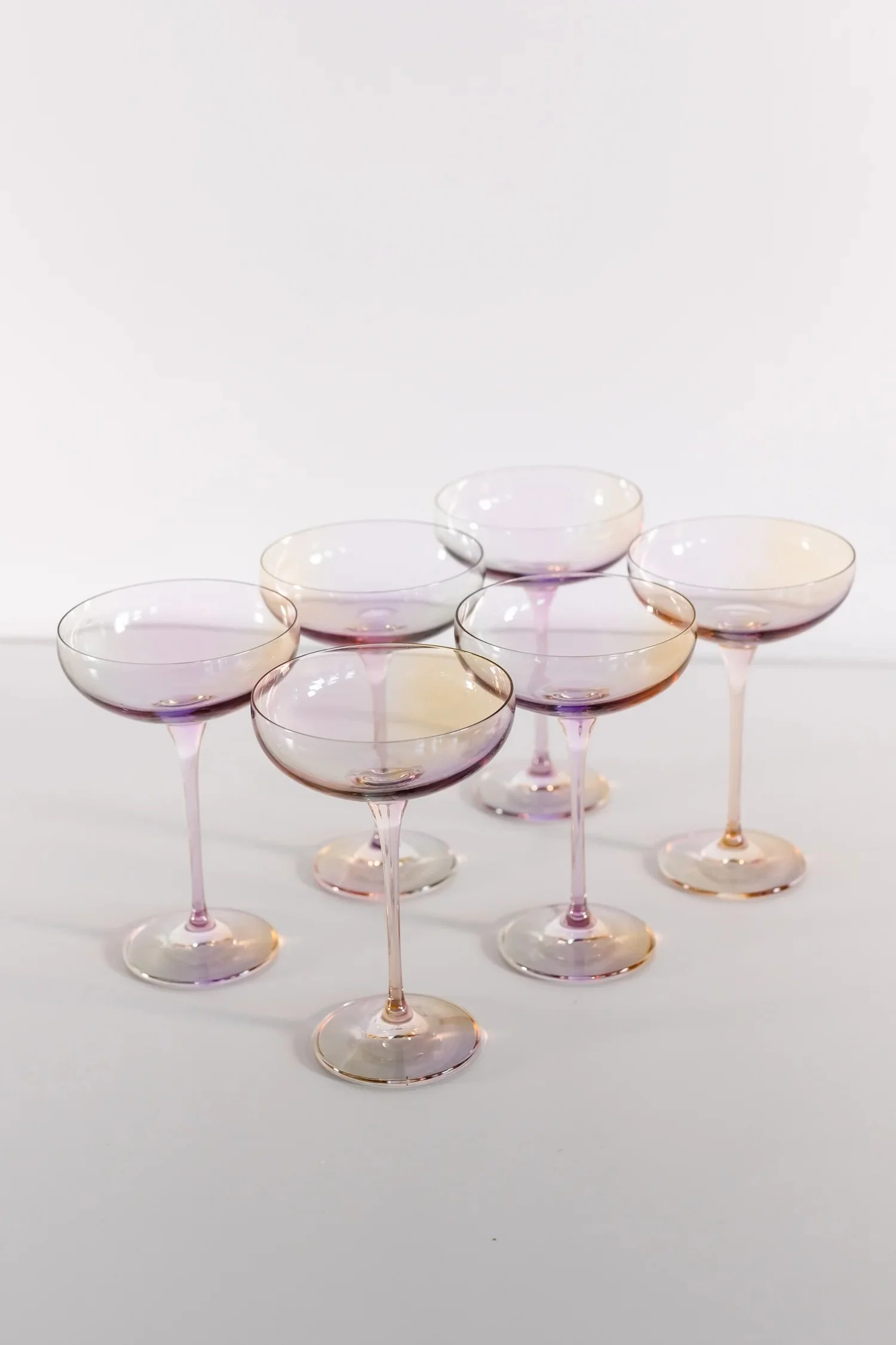 Champagne Coupe Iridescent Stemware